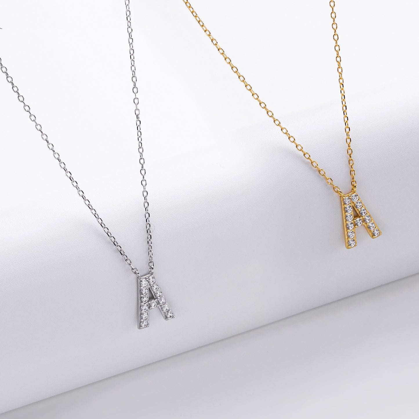 Initial Shine Pendant Necklace