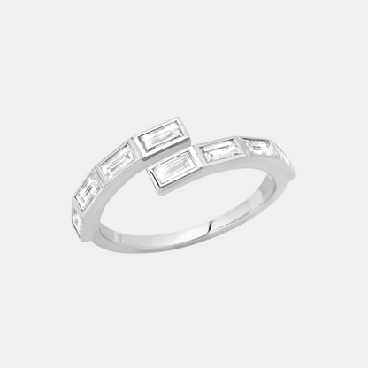 Baguette Wrap Bypass Ring