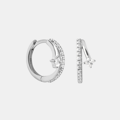 Dual Glow Huggie Earrings