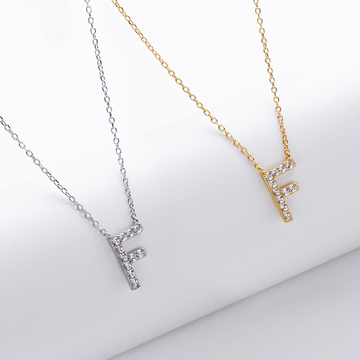 Initial Shine Pendant Necklace