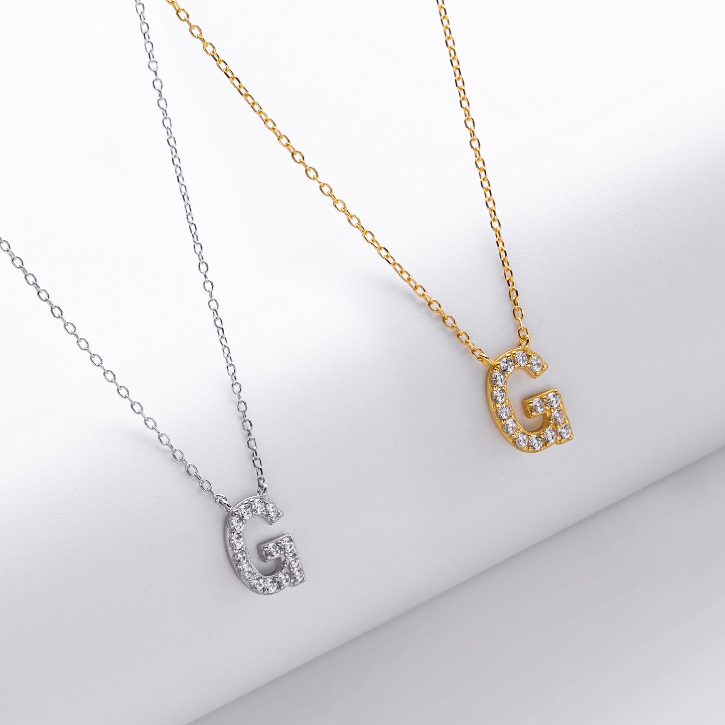 Initial Shine Pendant Necklace