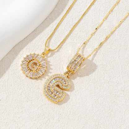 Twin Spark Initial Necklace Set