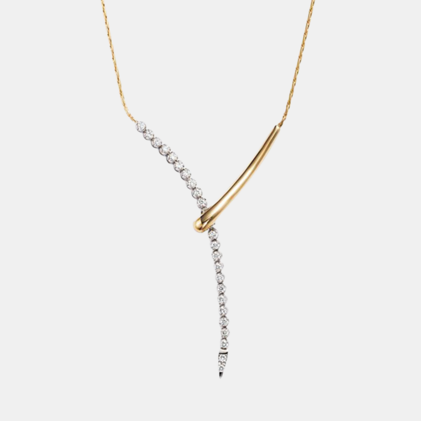 Geometric Tassel Lariat Necklace