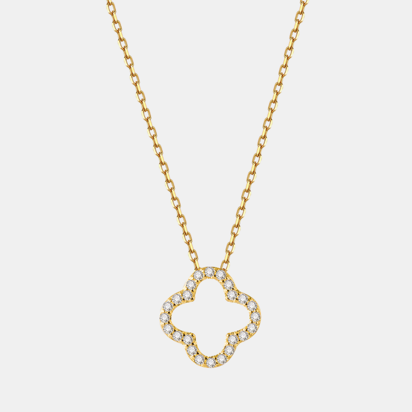 Hollow Four-Leaf Clover Necklace
