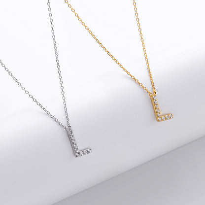 Initial Shine Pendant Necklace
