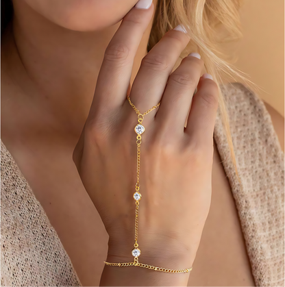 Layered Hand Chain Bracelet