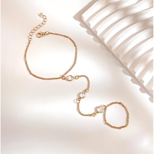 Layered Hand Chain Bracelet