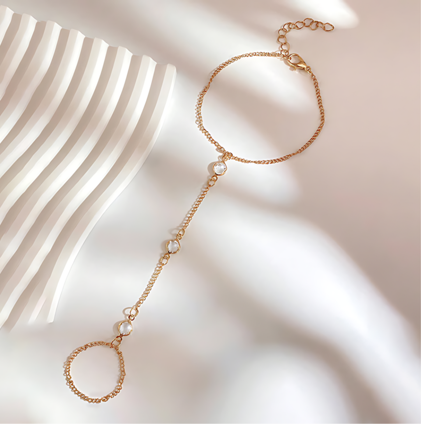 Layered Hand Chain Bracelet