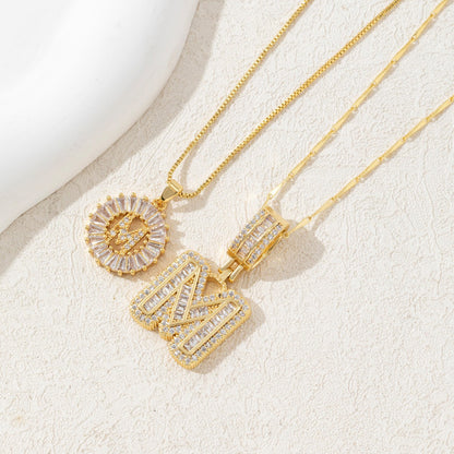 Twin Spark Initial Necklace Set