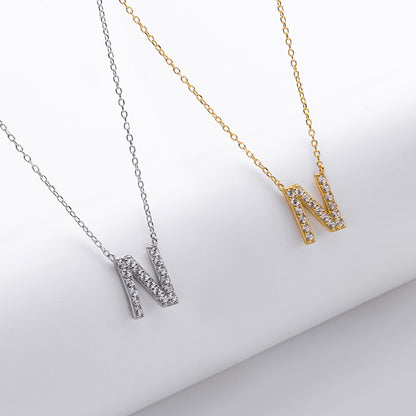 Initial Shine Pendant Necklace