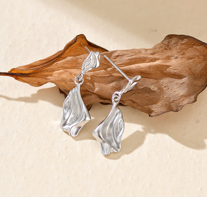 Twisted Leaf Drop Earrings