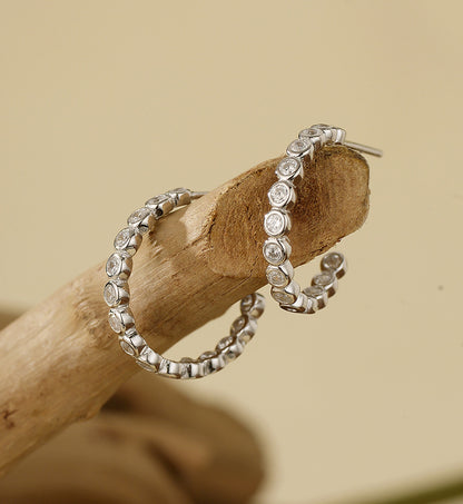 C-Shaped Hoop Earrings