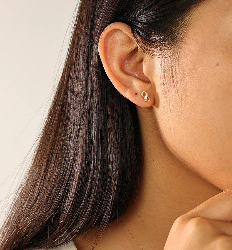 Infinity Spark Stud Earrings