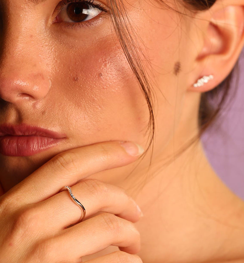 Wavy Curve Eternity Ring