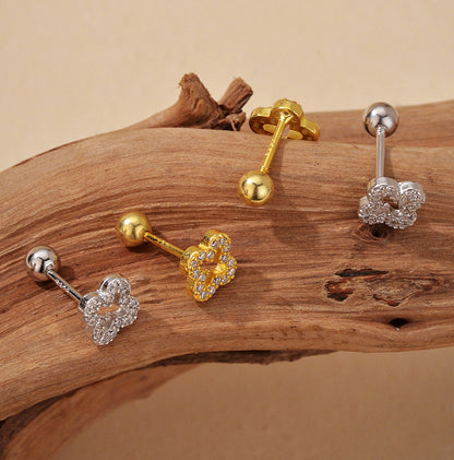 Hollow Clover Drop Earrings