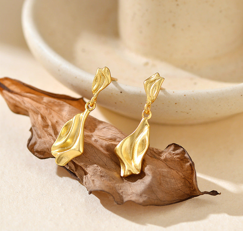 Twisted Leaf Drop Earrings
