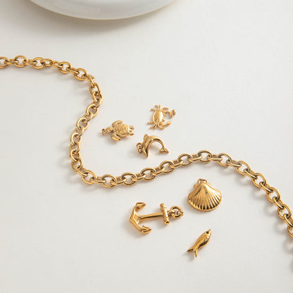 Bold Round Chain Statement Necklace