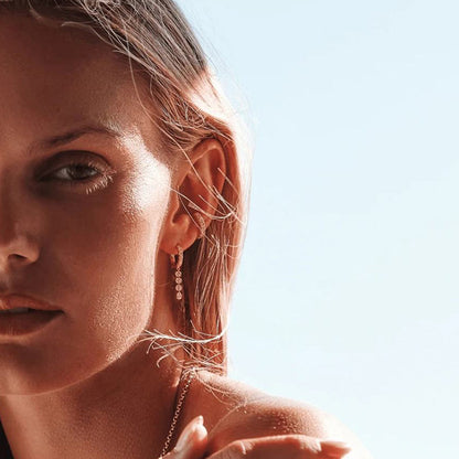 Teardrop Dangle Hoop Earrings