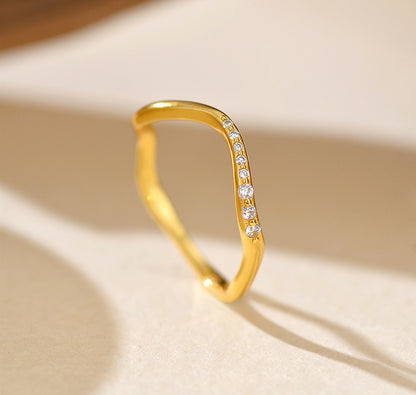 Wavy Curve Eternity Ring