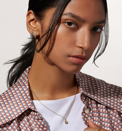 Square & Round Duo Pendant Necklace