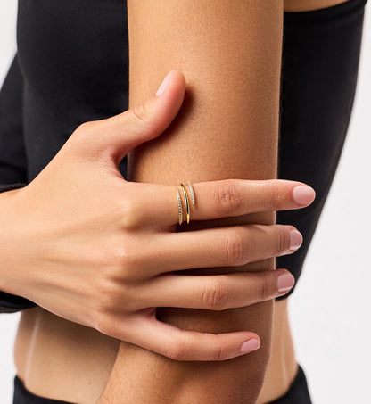 Three-Layer Open Claw Ring