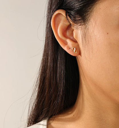 Infinity Spark Stud Earrings