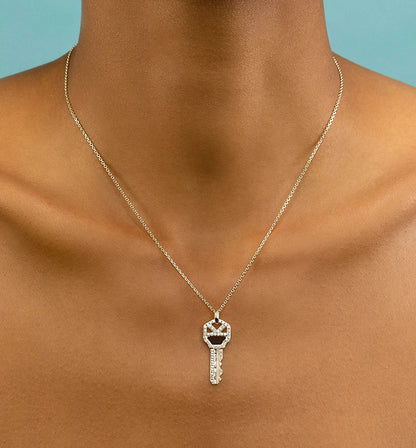 Heart Key Pendant Necklace