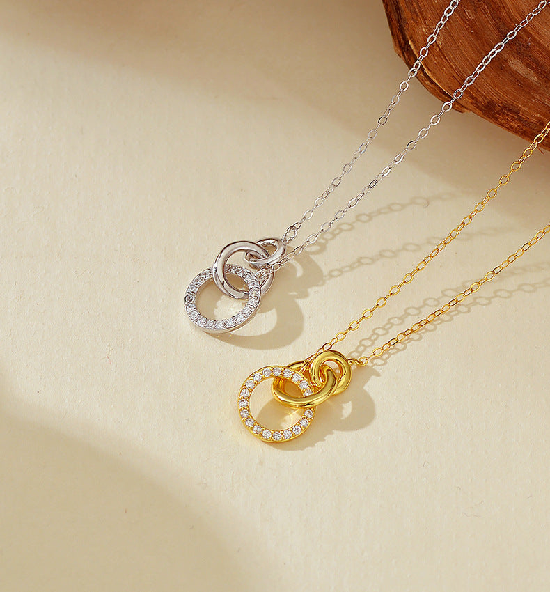 Interlocking Trio Pendant Necklace