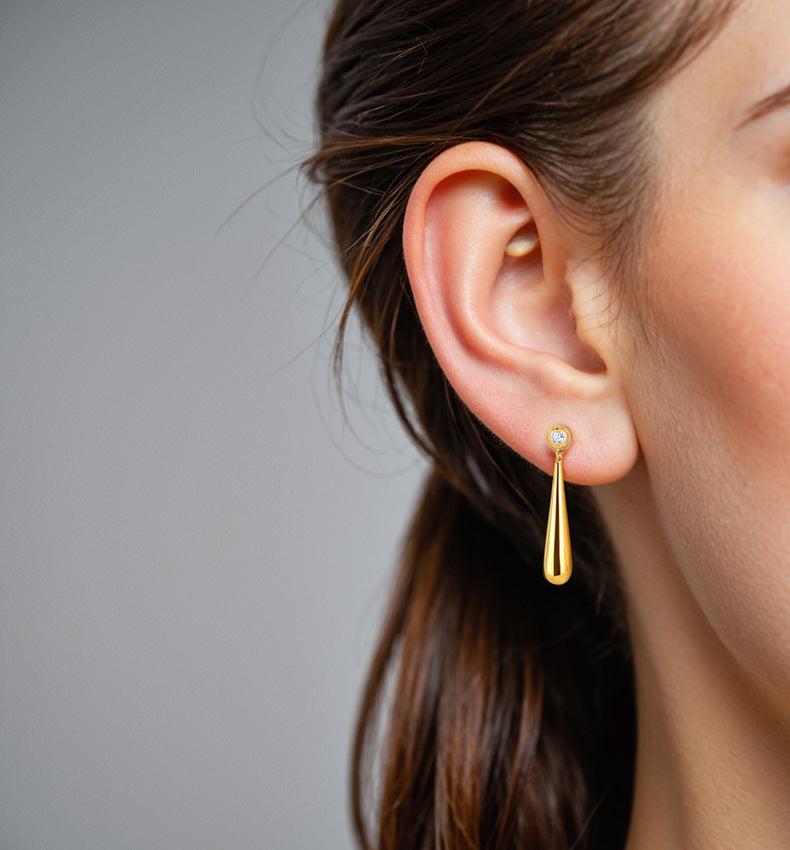 Icy Drop Long Earrings