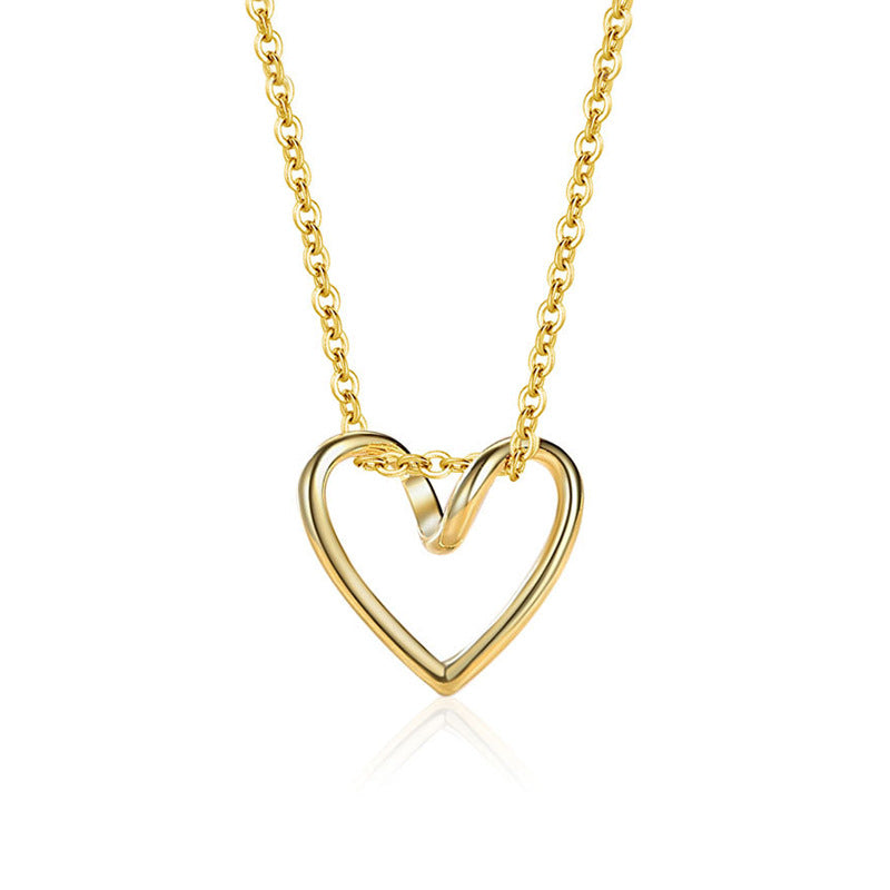 Hollow Heart Pendant Necklace
