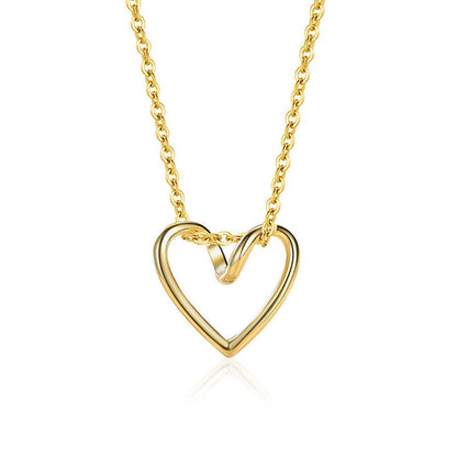 Hollow Heart Pendant Necklace