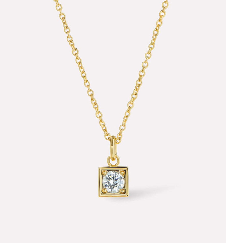 Square & Round Duo Pendant Necklace