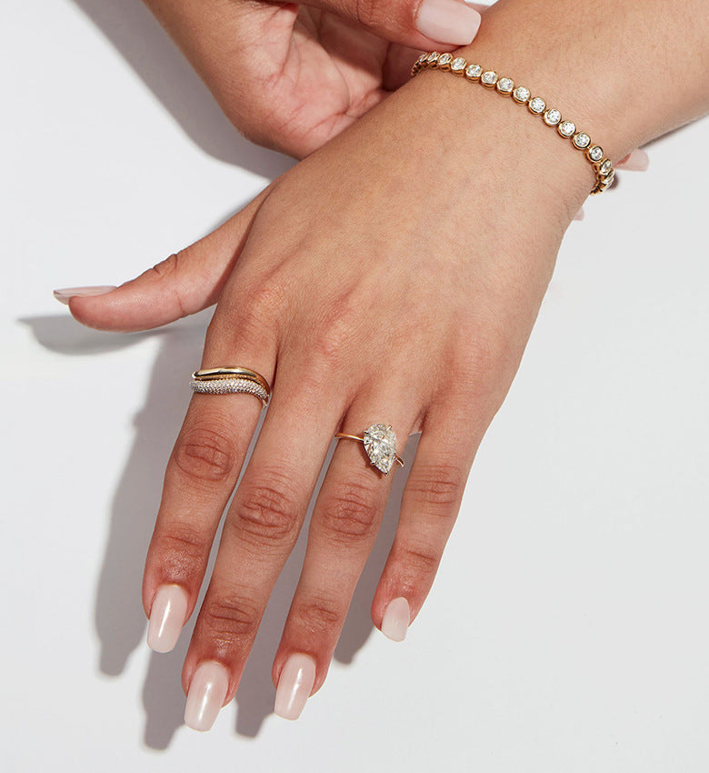 Minimalist Half Eternity Ring