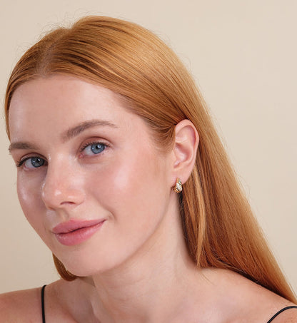 Twisted Sparkle Hoop Earrings