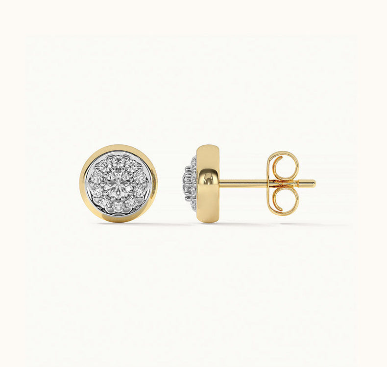Gleam Round Stud Earrings
