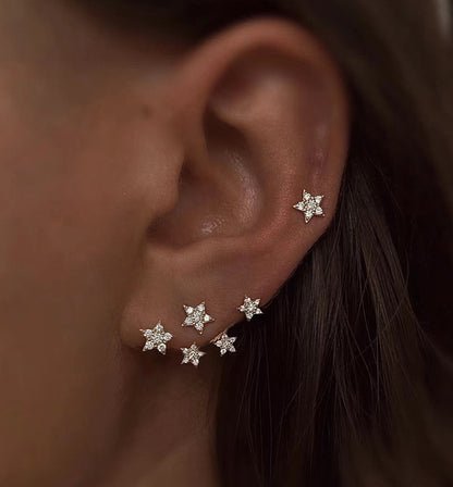 Retro Star Stud Earrings