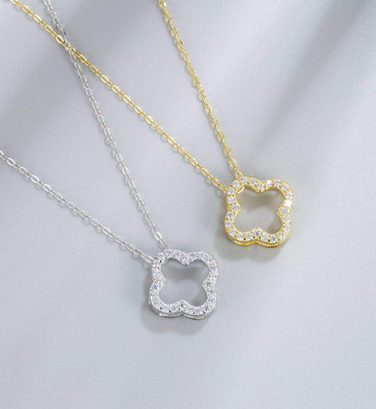 Hollow Four-Leaf Clover Necklace