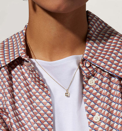 Square & Round Duo Pendant Necklace