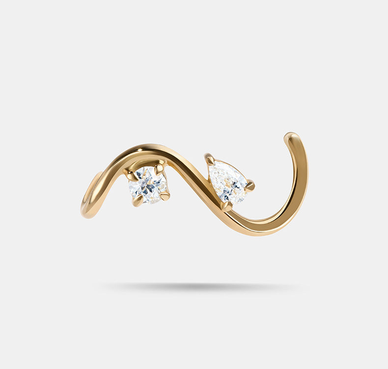 Sculptural Wave Earring