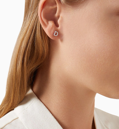 Alphabet Initial Stud Earrings