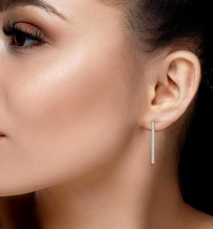 Slim Lined Bar Earrings
