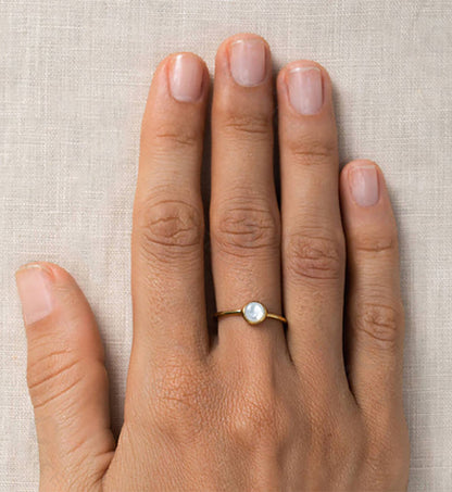 Iridescent Shell Statement Ring