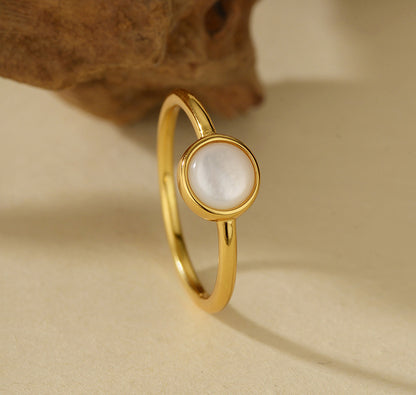 Iridescent Shell Statement Ring