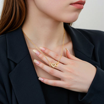 Intertwined Heart and Infinity Necklace