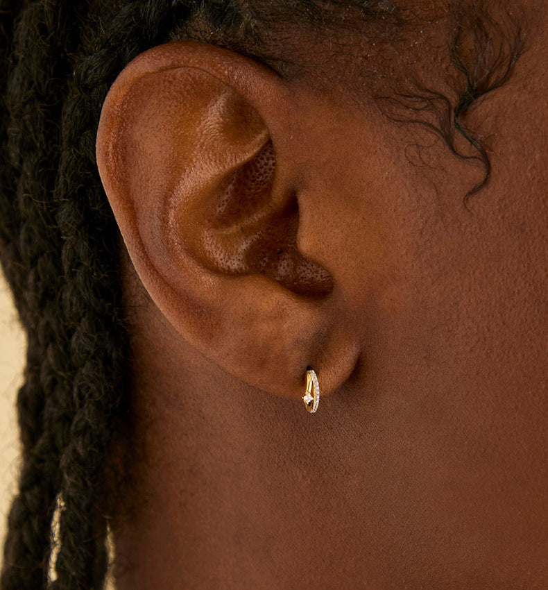 Dual Glow Huggie Earrings