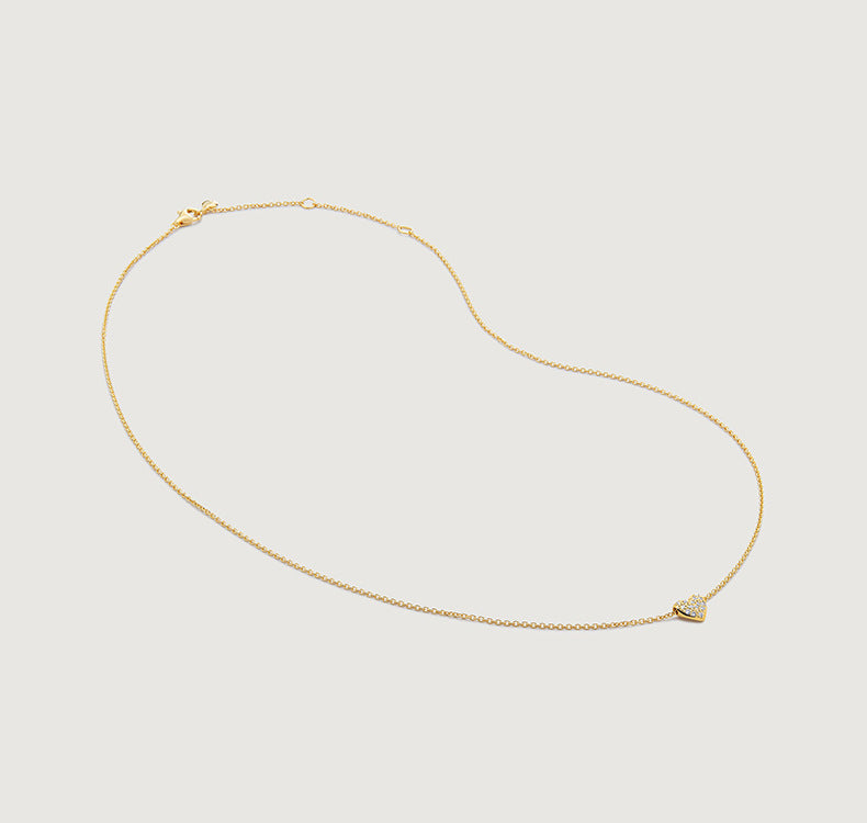 Sliding Heart Pendant Necklace