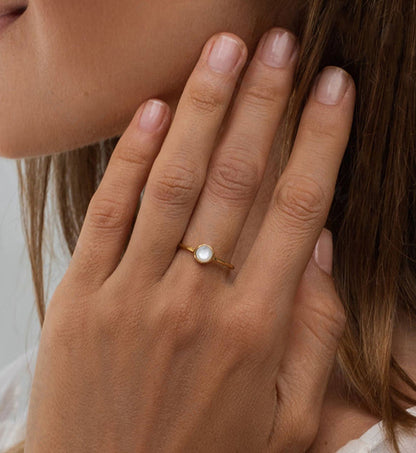 Iridescent Shell Statement Ring