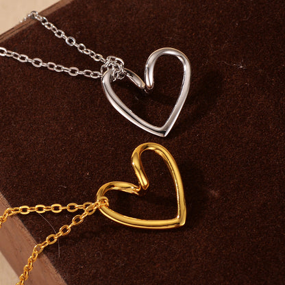 Hollow Heart Pendant Necklace