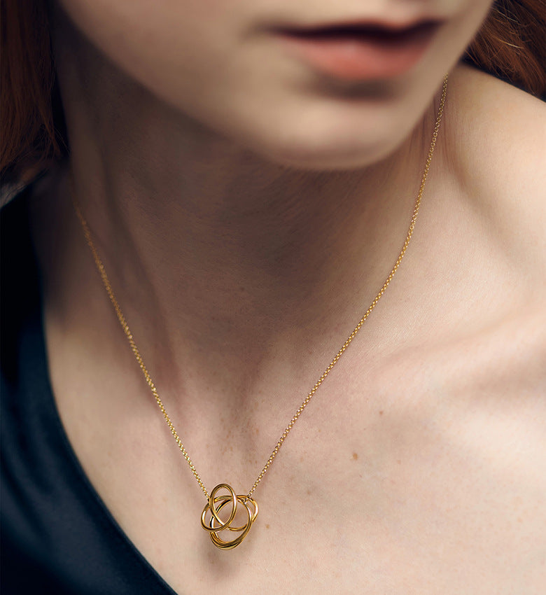 Wrapped Curve Pendant Necklace