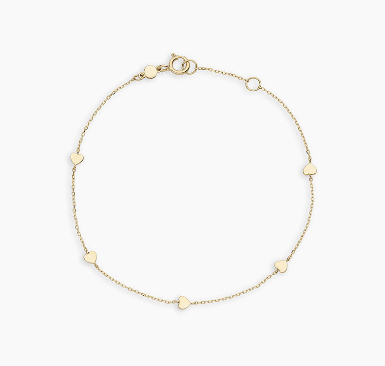 Minimalist Heart Chain Bracelet